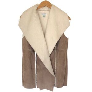 Susina Suede Sherpa Vest Size Small